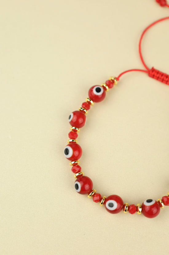 Evil eye adjustable Bracelet “Red”