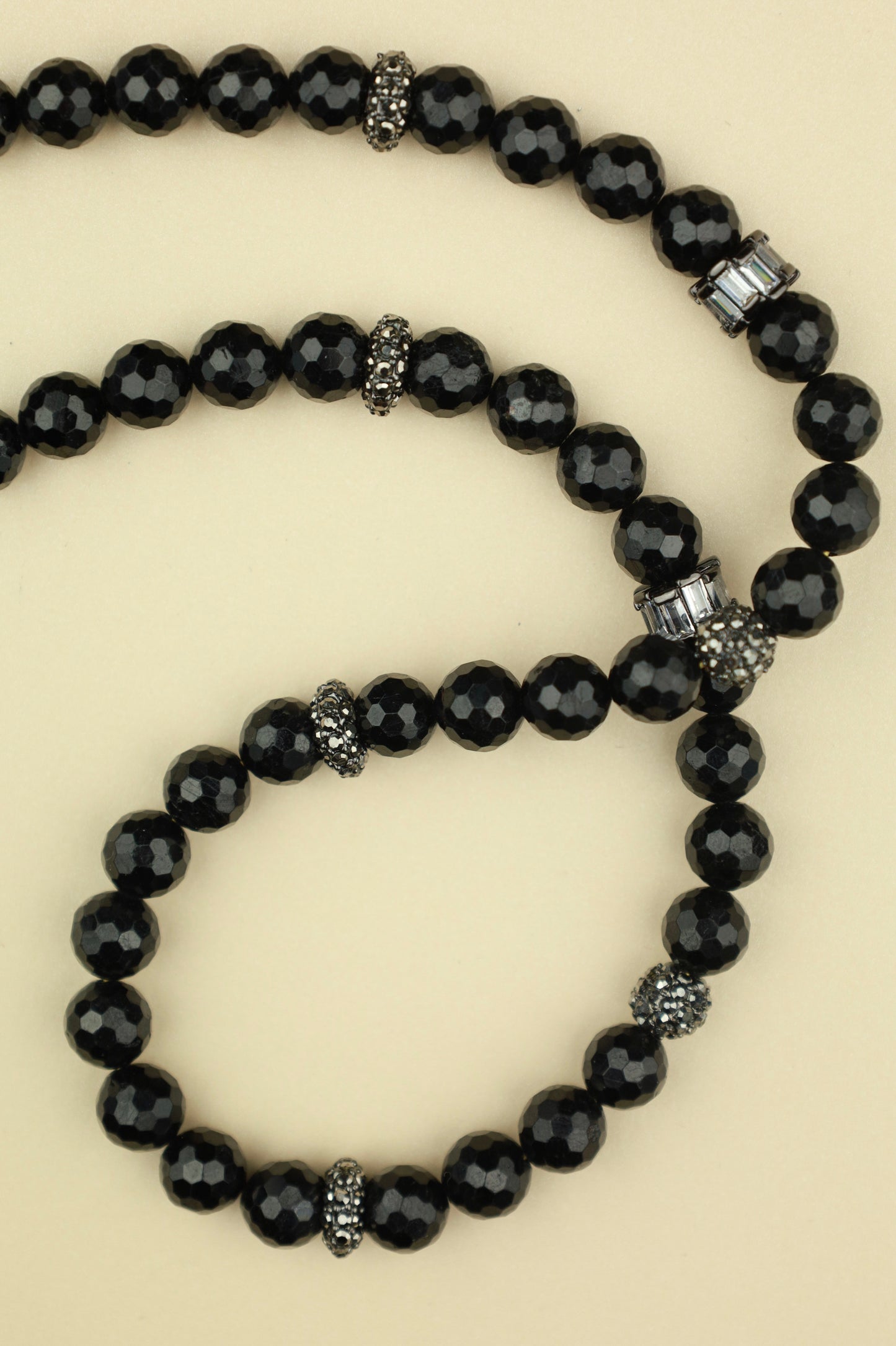 Jet Onyx Beaded Necklace