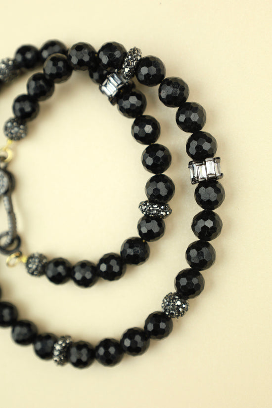 Jet Onyx Beaded Necklace