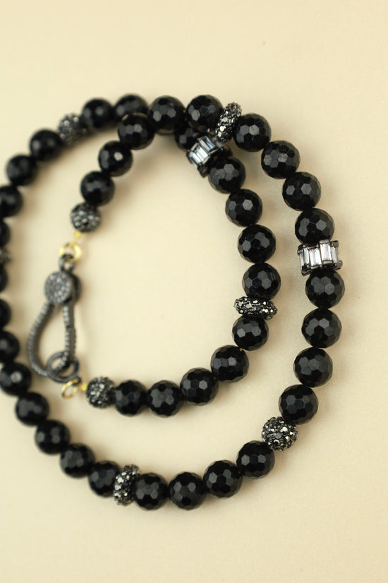 Jet Onyx Beaded Necklace