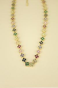 Flora Crystal Tennis Necklace